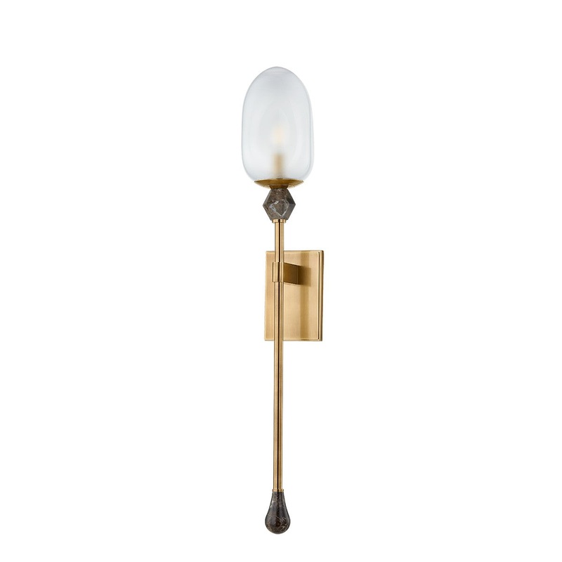 Corbett Lighting 464-01-VB Daith One Light Wall Sconce Vintage Brass