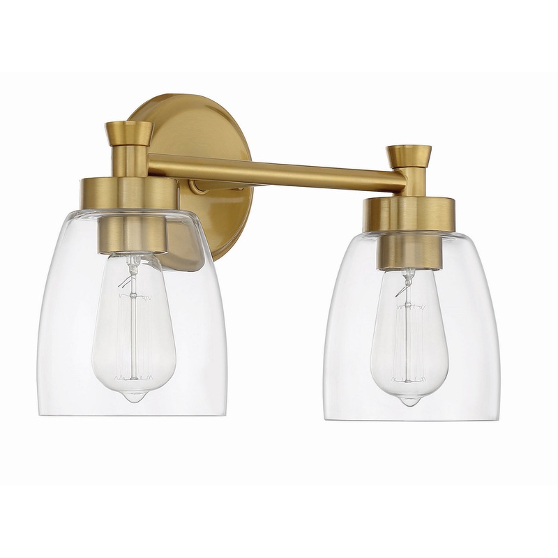 Craftmade 12716SB2 Henning Two Light Vanity Satin Brass
