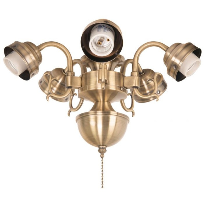 Craftmade F545-AB-LED Universal Five Light Fitter Antique Brass (Discontinued)