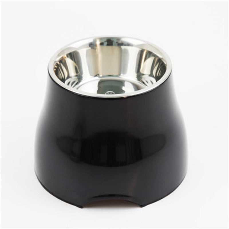 Elevated Pet Feeding Bowl with Stainless Steel Inner – Promotes Healthy Digestion & Reduces Neck Strain(Black)