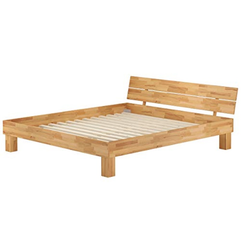 Erst-Holz Extra Largo Matrimoniale/futon 180×200 in Faggio Laccato con doghe rigide 60.80-18