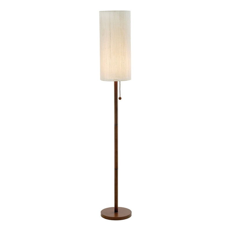 Hamptons Floor Lamp Walnut Wood