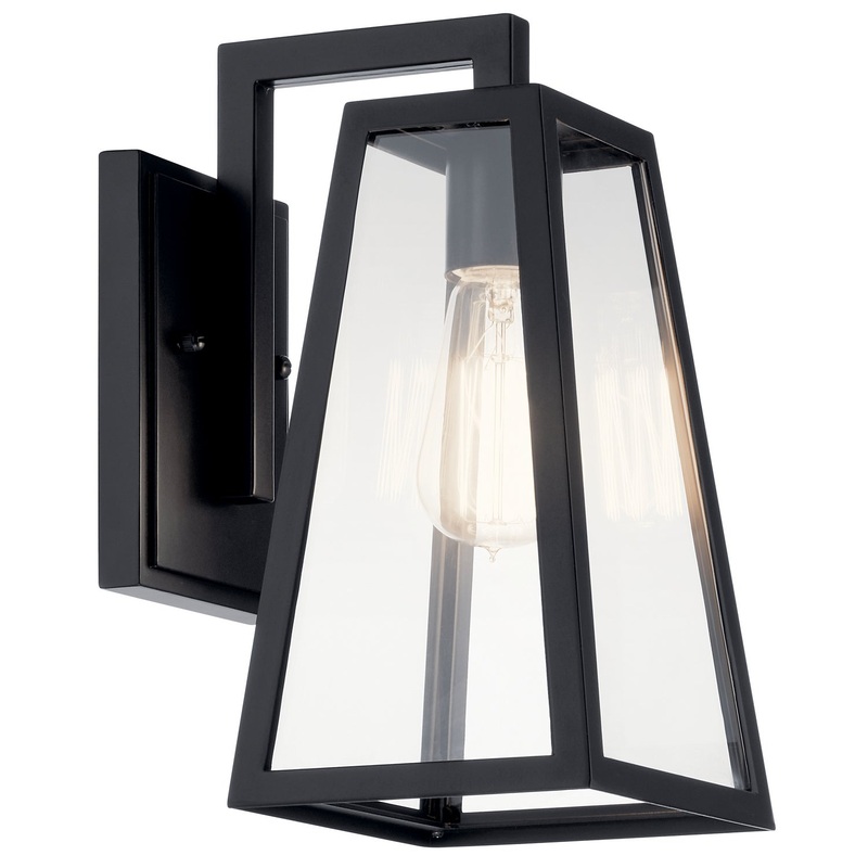 Kichler 49330BK One Light Outdoor Wall Mount, Black