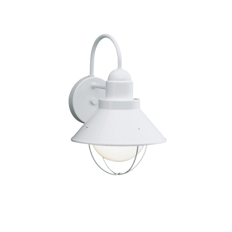 Kichler 9022WH One Light Outdoor Wall Mount, White