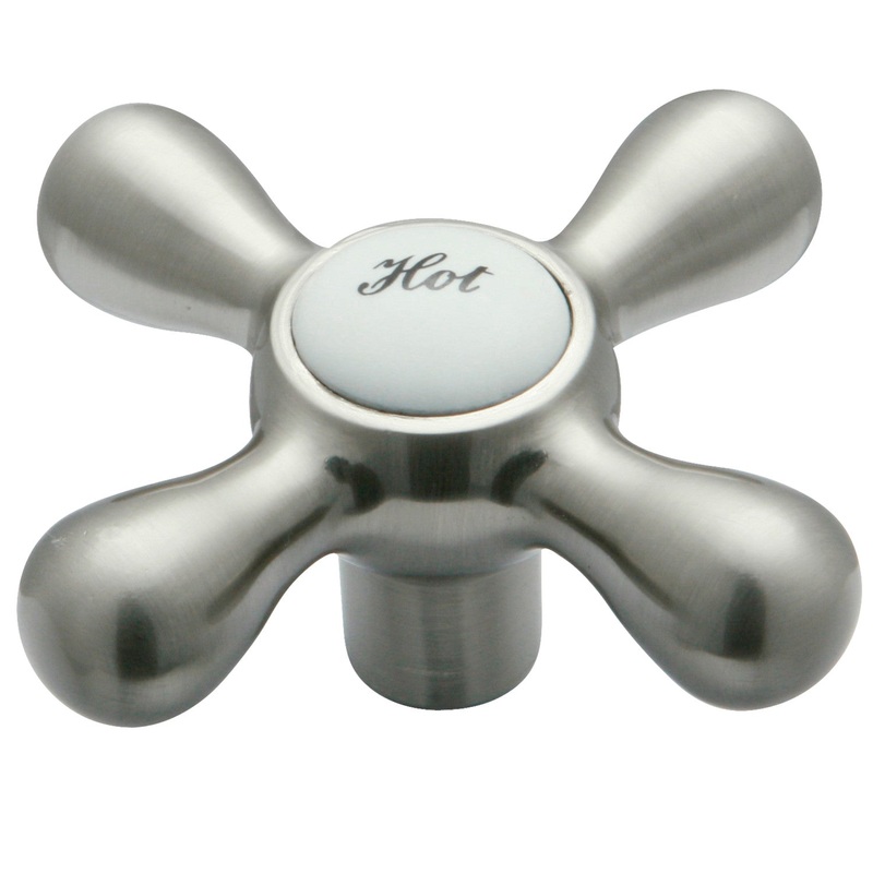 KSH213SNH Hot Metal Cross Handle, Brushed Nickel