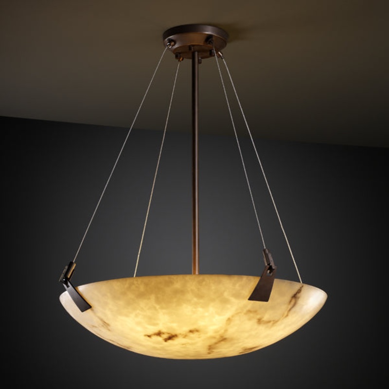 LED Pendant from the LumenAria Collection in Dark Bronze Finish by Justice Designs