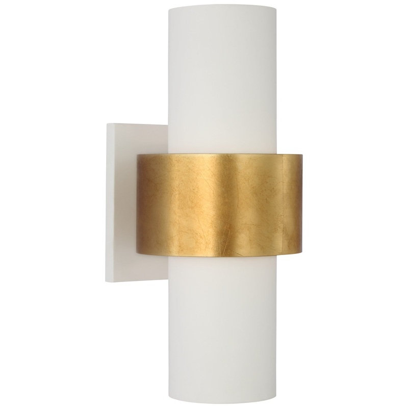 LED Wall Sconce from the Chalmette Collection in Plaster White And Gild Finish by Visual Comfort Signature