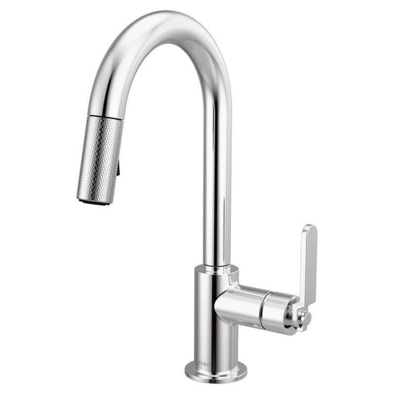 Prep Faucet Litze 1 Industrial Handle ADA Polished Chrome Pull Down Dual Function Arc 360 DEG Swivel 1.8 Gallons per Minute