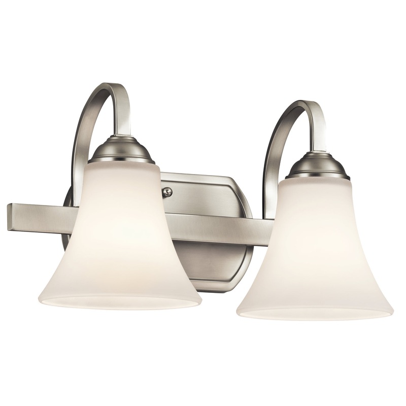 Two Light Bath from the Keiran Collection in Brushed Nickel Finish by Kichler
