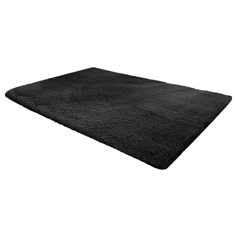 230x160cm Floor Rugs Large Shaggy Rug Area Carpet Bedroom Living Room Mat – Black