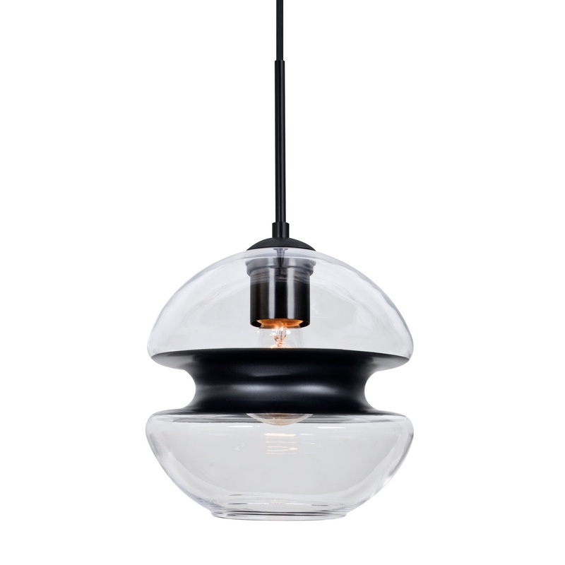 Besa J-HULA8BK-BK Hula 8 One Light Pendant Black