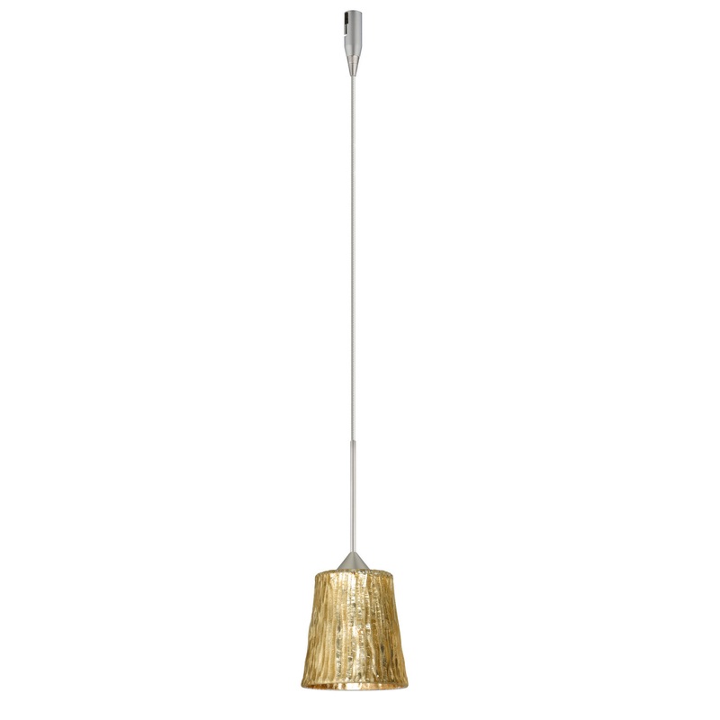 Besa RXP-5125GF-SN Nico One Light Pendant Satin Nickel