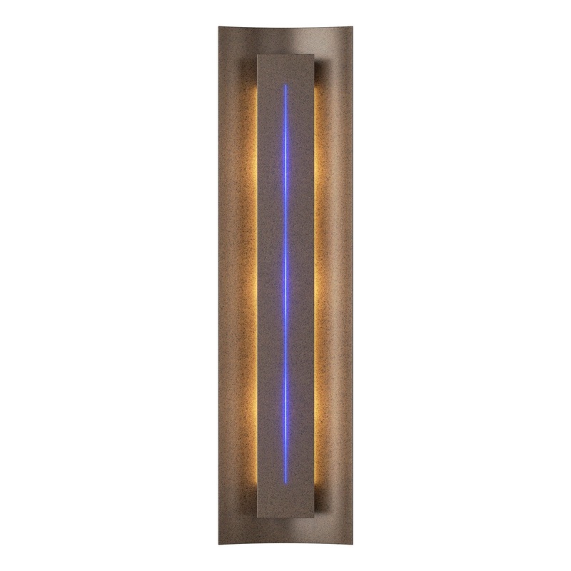 Gallery Sconce Bronze Blue Glass (EE)