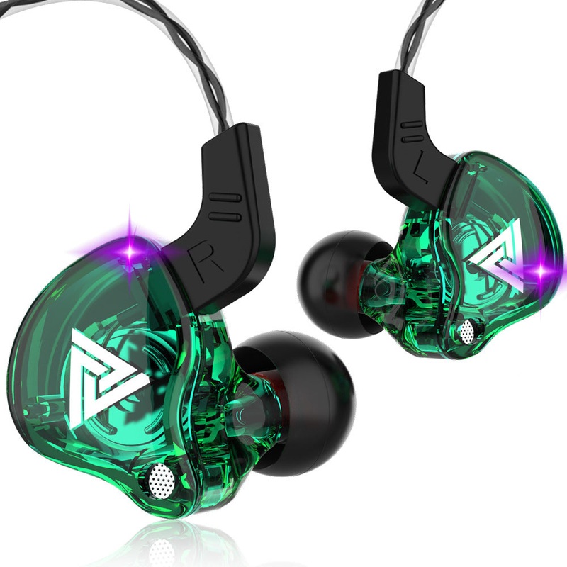 Hi-Res Audio In-Ear Monitor Earphones – Ergonomic Design, Dynamic Driver, with Mic & 3.5mm Jack(green)