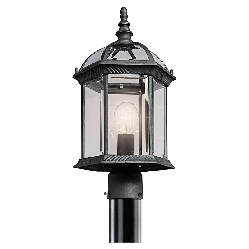 Kichler 49187BK One Light Outdoor Post Mount, Black