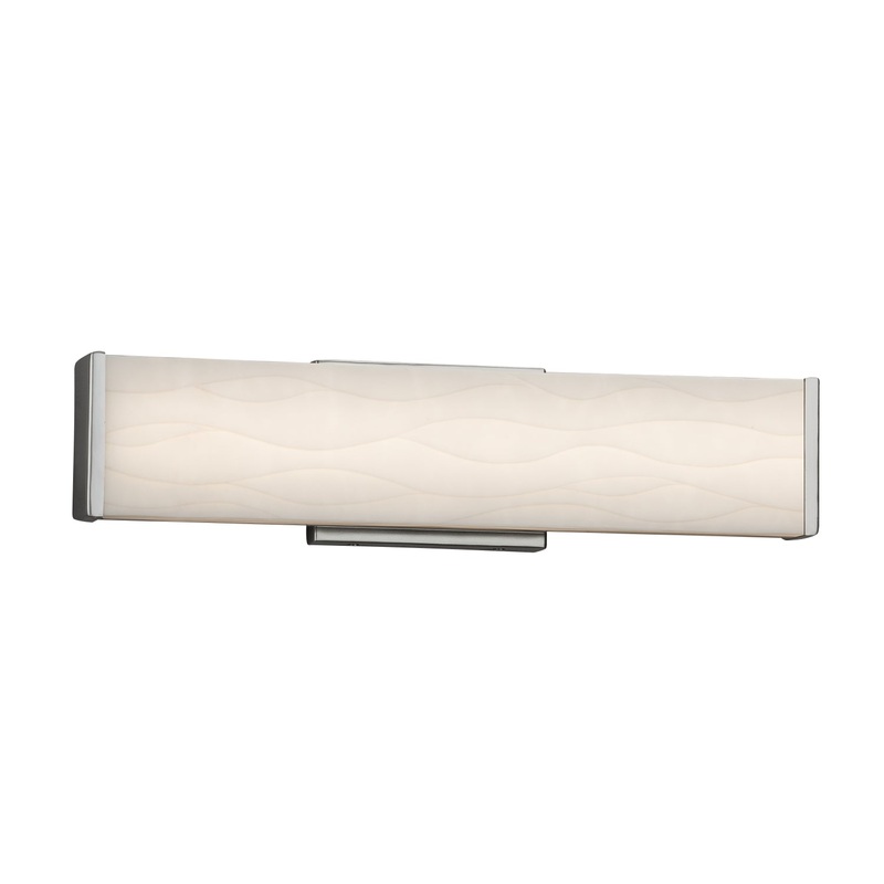LED Bath Bar from the Porcelina Collection in Brushed Nickel Finish by Justice Designs