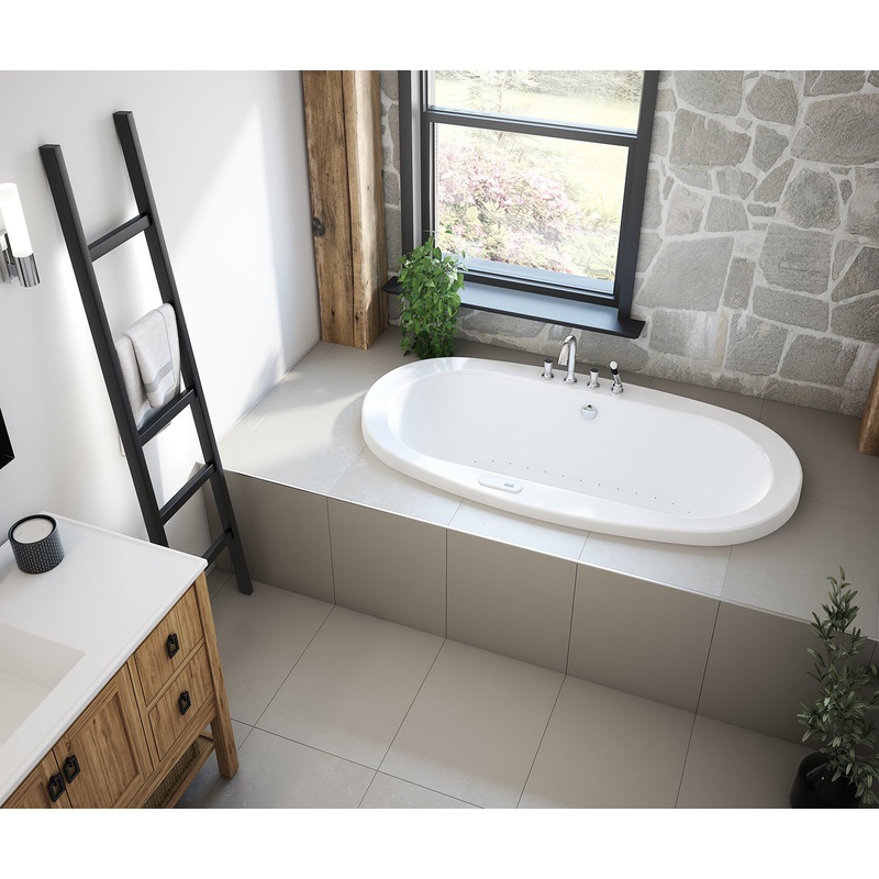 MAAX 105509-055-001-104 Jazz 66 x 36 Acrylic Drop-in Center Drain Aerofeel Bathtub in White