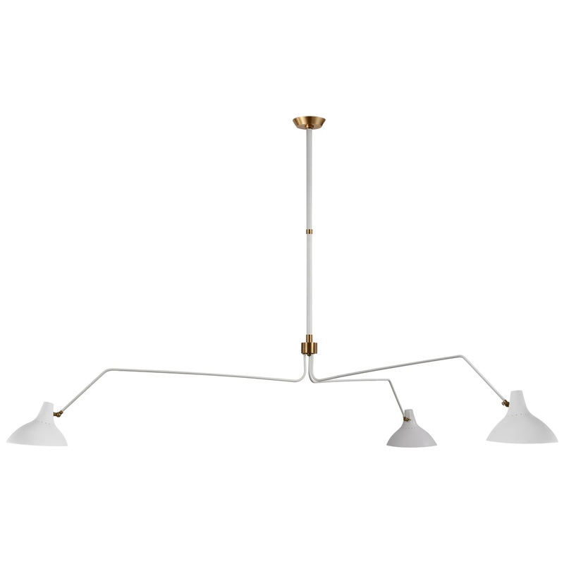 Three Light Chandelier from the Charlton Collection in White Finish by Visual Comfort Signature