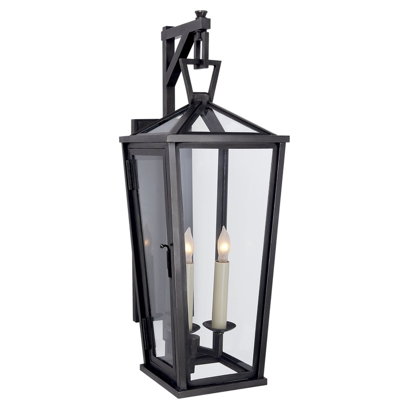 Two Light Wall Lantern from the Darlana Outdoor Collection in Bronze Finish by Visual Comfort Signature