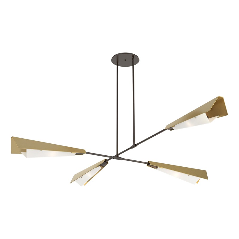 Vertex Large Pendant/Semi-Flush Oil Rubbed Bronze Modern Brass