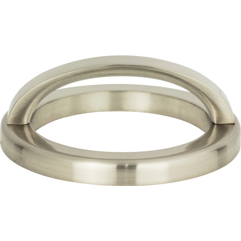 Atlas Homewares Tableau Round Base and Top 2 1/2 Inch (c-c) Brushed Nickel