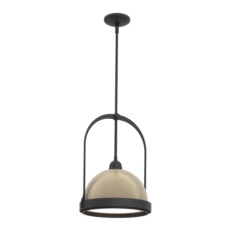 Atlas Small Pendant Black Soft Gold