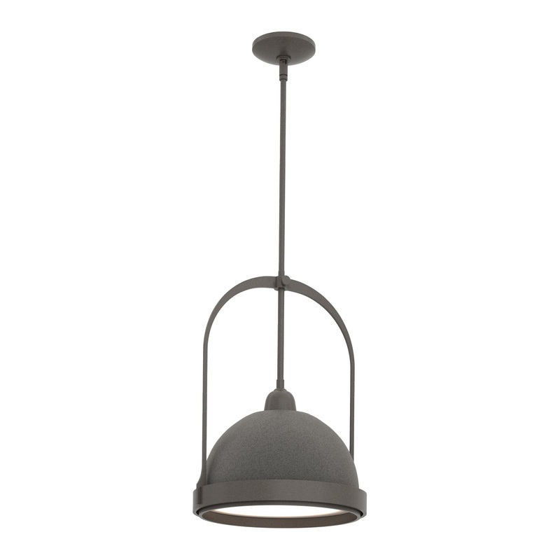 Atlas Small Pendant Dark Smoke Natural Iron