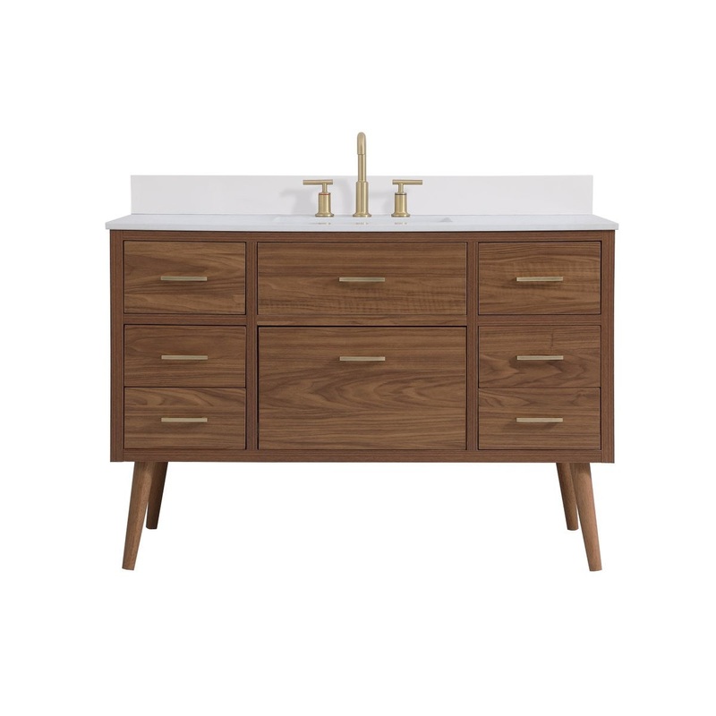 Bathroom Vanity Set from the Boise Collection in Walnut Brown Finish by Elegant Lighting