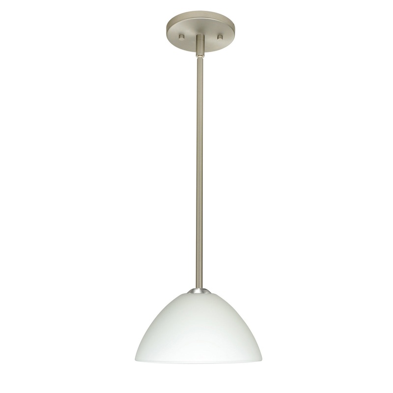 Besa 1TT-420107-LED-SN Tessa One Light Pendant Satin Nickel