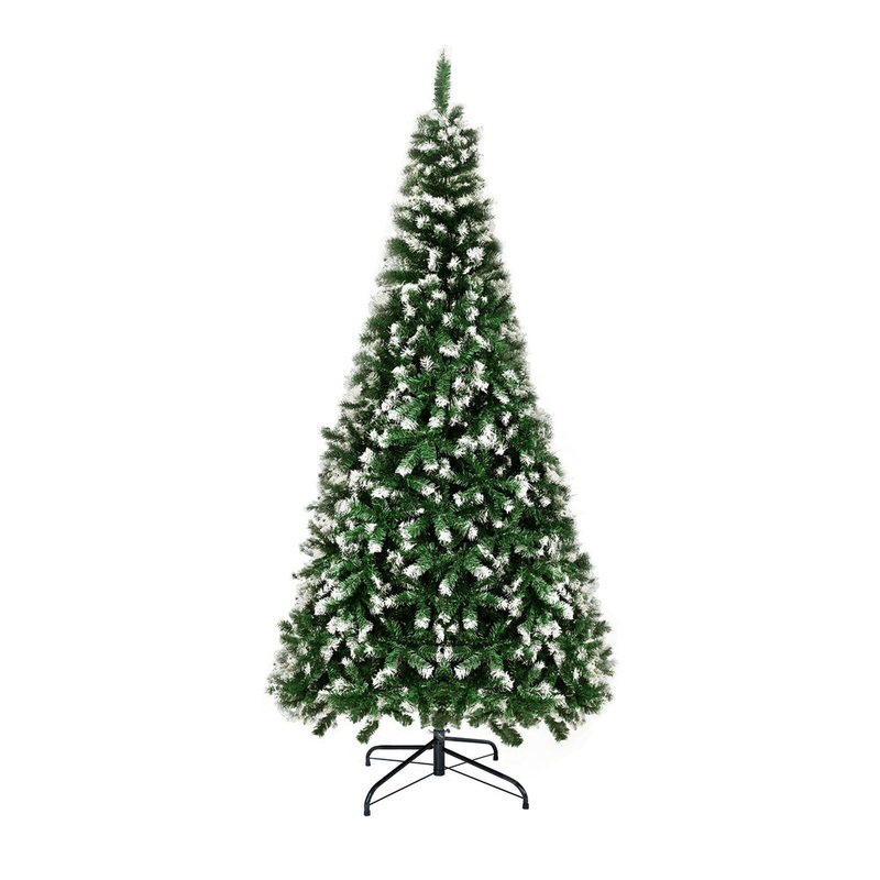 Christmas Tree 2.4M 8FT Snowy Xmas Decorations Home Decor Green 1400 tips