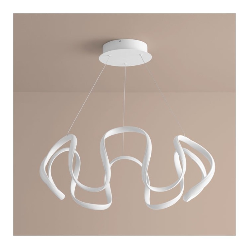 Cirro Single-Light 28″ Chandelier – White