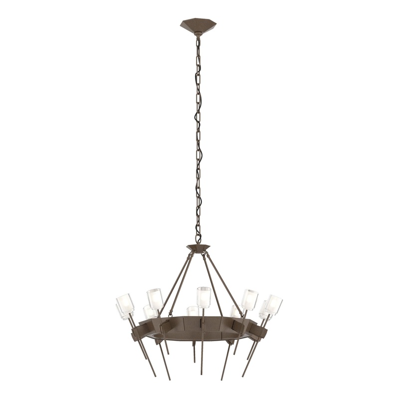 Echo 10-Light Circular Chandelier Bronze