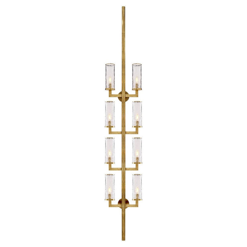 Eight Light Wall Sconce from the Liaison Collection in Antique-Burnished Brass Finish by Visual Comfort Signature