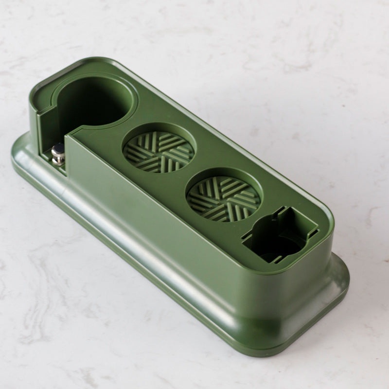 Green Espresso Coffee Tamping Station – Barista Tool Organizer for 51/53/58mm Portafilter, Tamper & Distributor