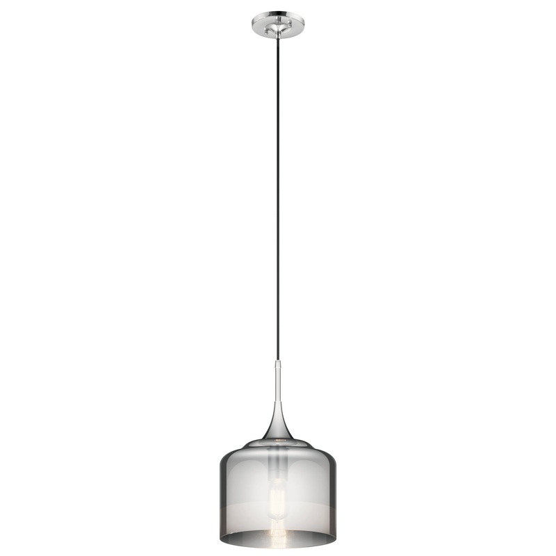 Kichler 43354CH One Light Pendant, Chrome