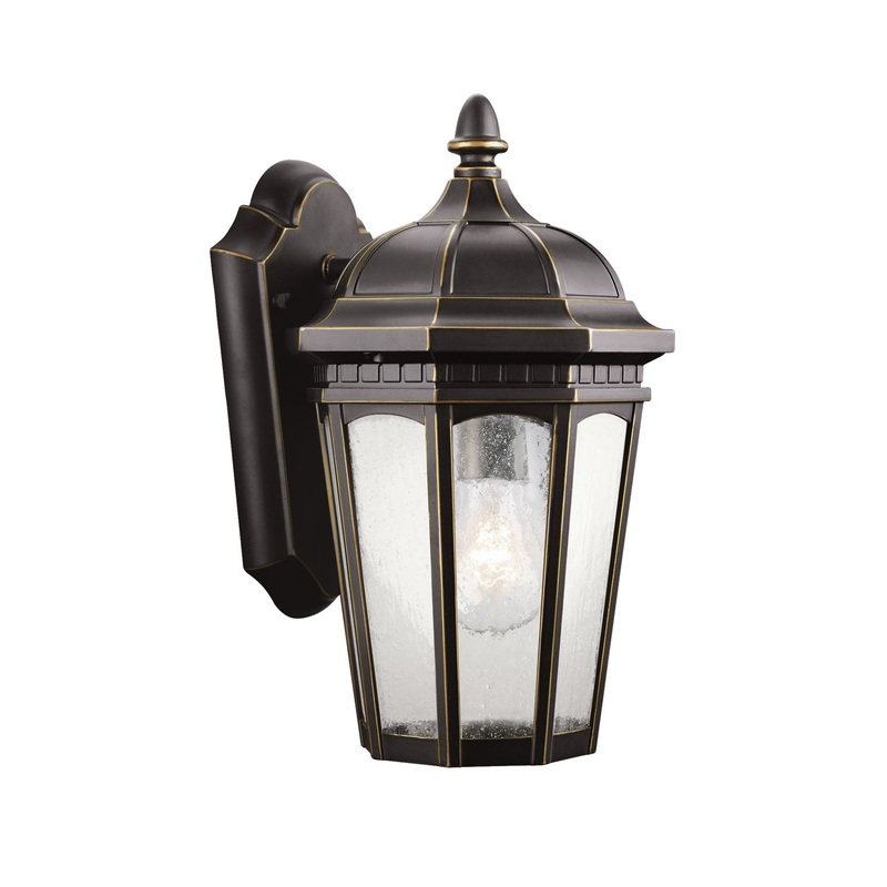 Kichler 9032RZ One Light Outdoor Wall Mount, Rubbed Bronze
