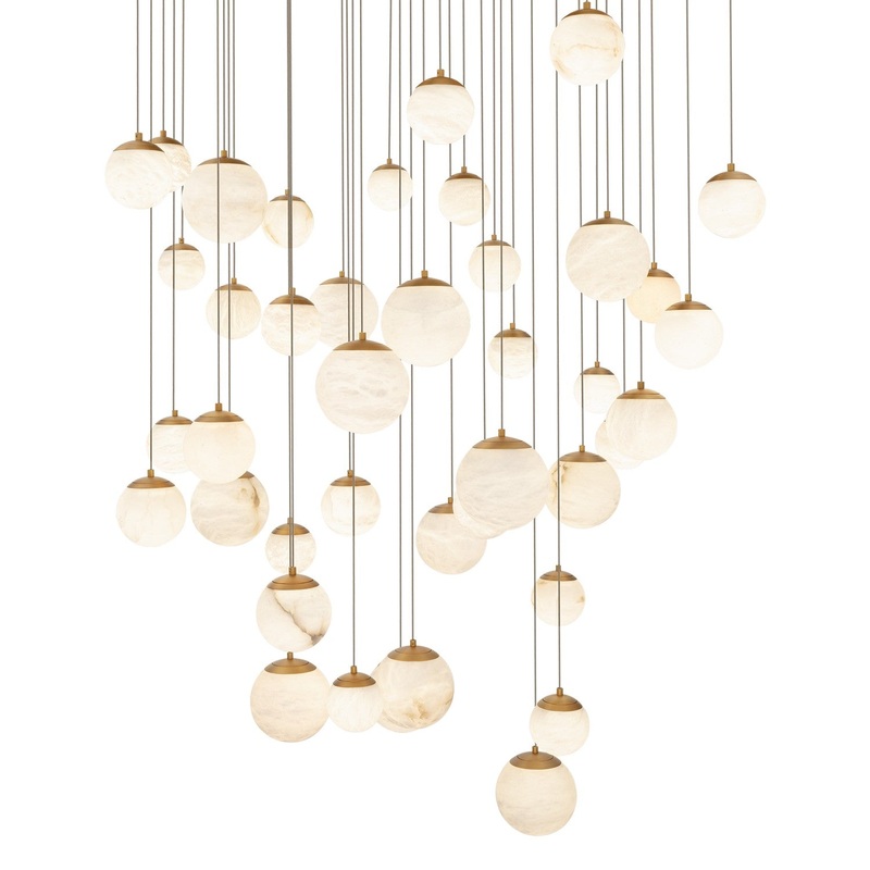 LED Pendant from the Pisces Collection in Aged Brass Finish by Modern Forms