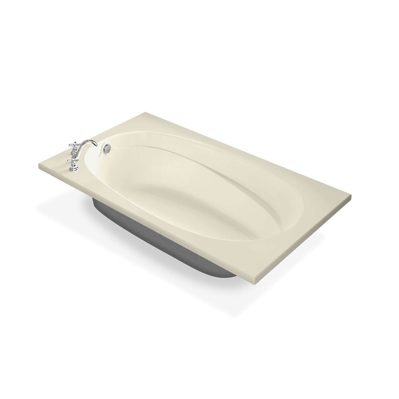 MAAX 100106-097-004 Talisman 71 x 42 Acrylic Drop-in End Drain Combined Whirlpool & Aeroeffect Bathtub in Bone