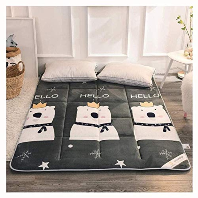 Materasso Giapponese Pavimento, Materasso Futon Dormire Tatami Morbido Velluto Addensato Tappetino Peluche Tatami, Materasso Pieghevole, Campeggio/Dormitorio/Casa/Letto/Pavimento,A-180x200cm