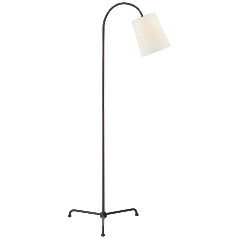 One Light Floor Lamp from the Mia Lamp Collection in Aged Iron Finish by Visual Comfort Signature