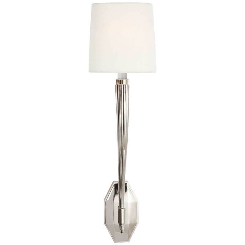 One Light Wall Sconce from the Ruhlmann Collection in Polished Nickel Finish by Visual Comfort Signature