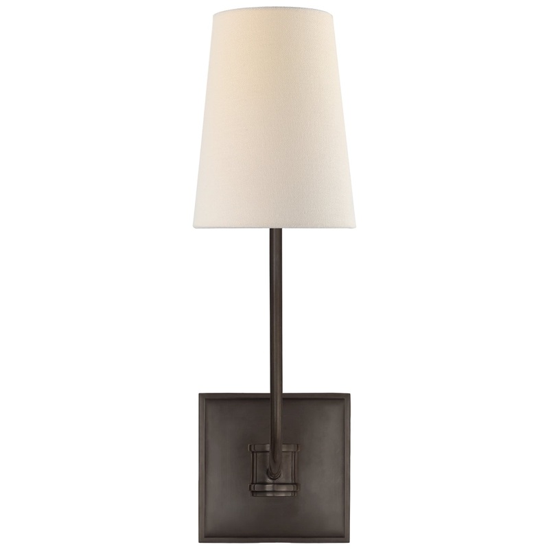 One Light Wall Sconce from the Venini Collection in Bronze Finish by Visual Comfort Signature