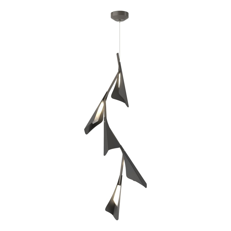 Plume 5-Light LED Pendant Dark Smoke Black