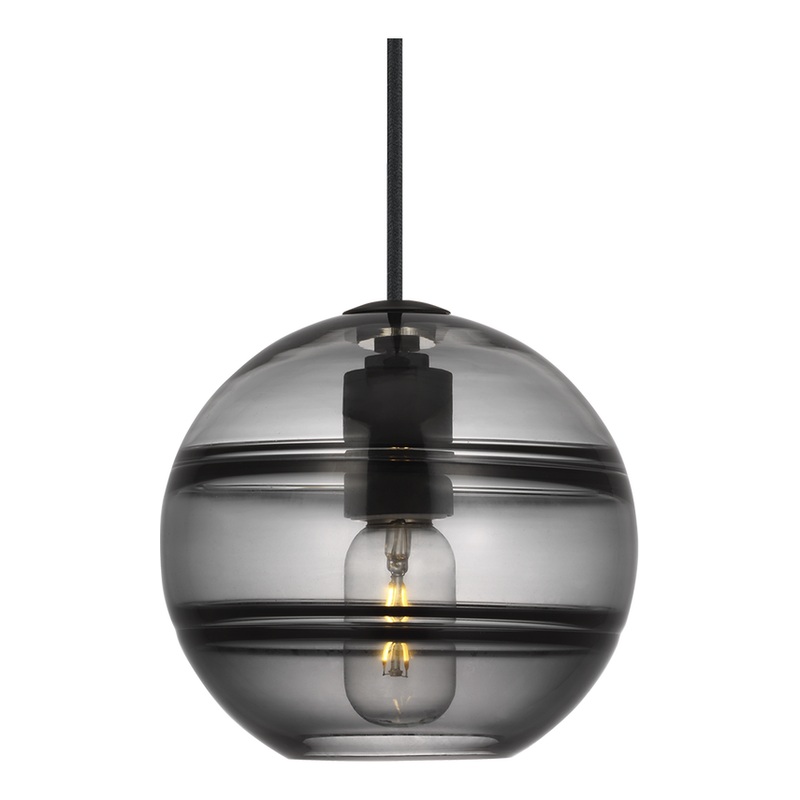 Sedona Medium Pendant Nightshade Black Smoke LED Bulb(s) Included
