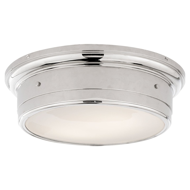 Two Light Flush Mount from the Siena2 Collection in Polished Nickel Finish by Visual Comfort Signature