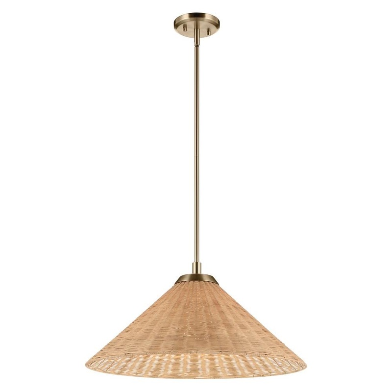 Bekah 24.25″ 1-Light Convertible Pendant Champagne Bronze