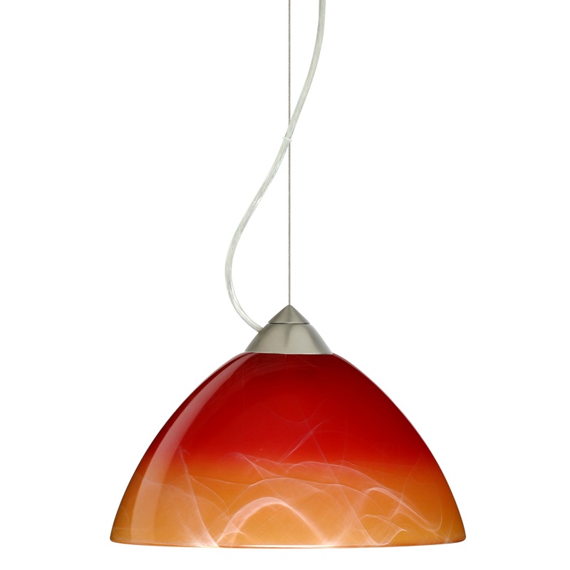 Besa 1KX-4201SL-SN Tessa One Light Pendant Satin Nickel