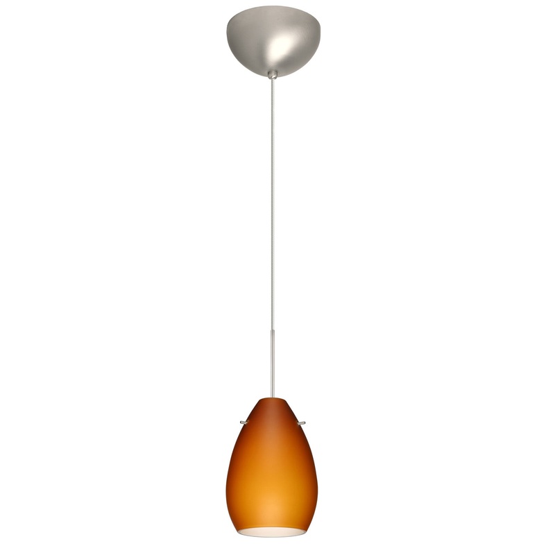 Besa 1XC-171380-LED-SN Pera One Light Pendant Satin Nickel (Discontinued)