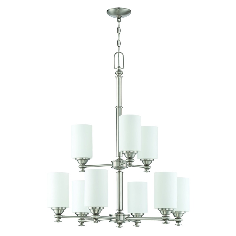 Craftmade 49829-BNK Dardyn Nine Light Chandelier Brushed Polished Nickel (Discontinued)