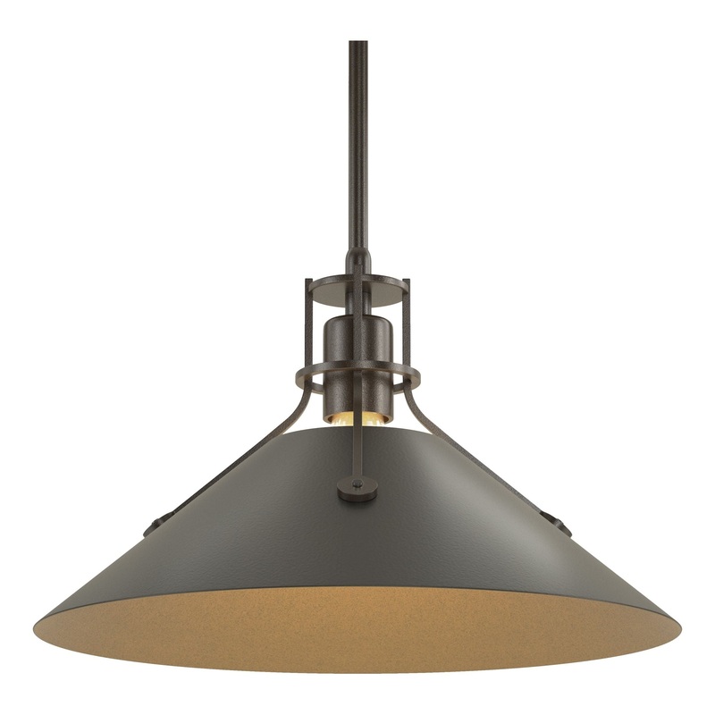 Henry Medium Steel Shade Pendant Oil Rubbed Bronze Black